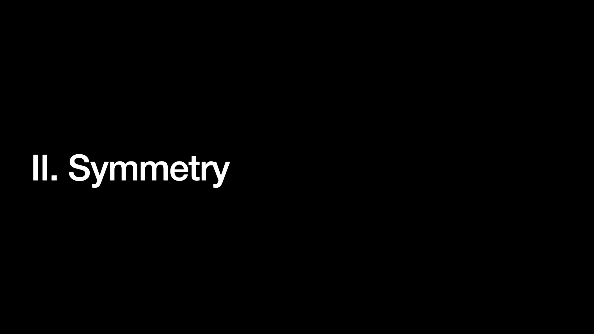 Image text:
II. Symmetry